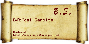 Bécsi Sarolta névjegykártya